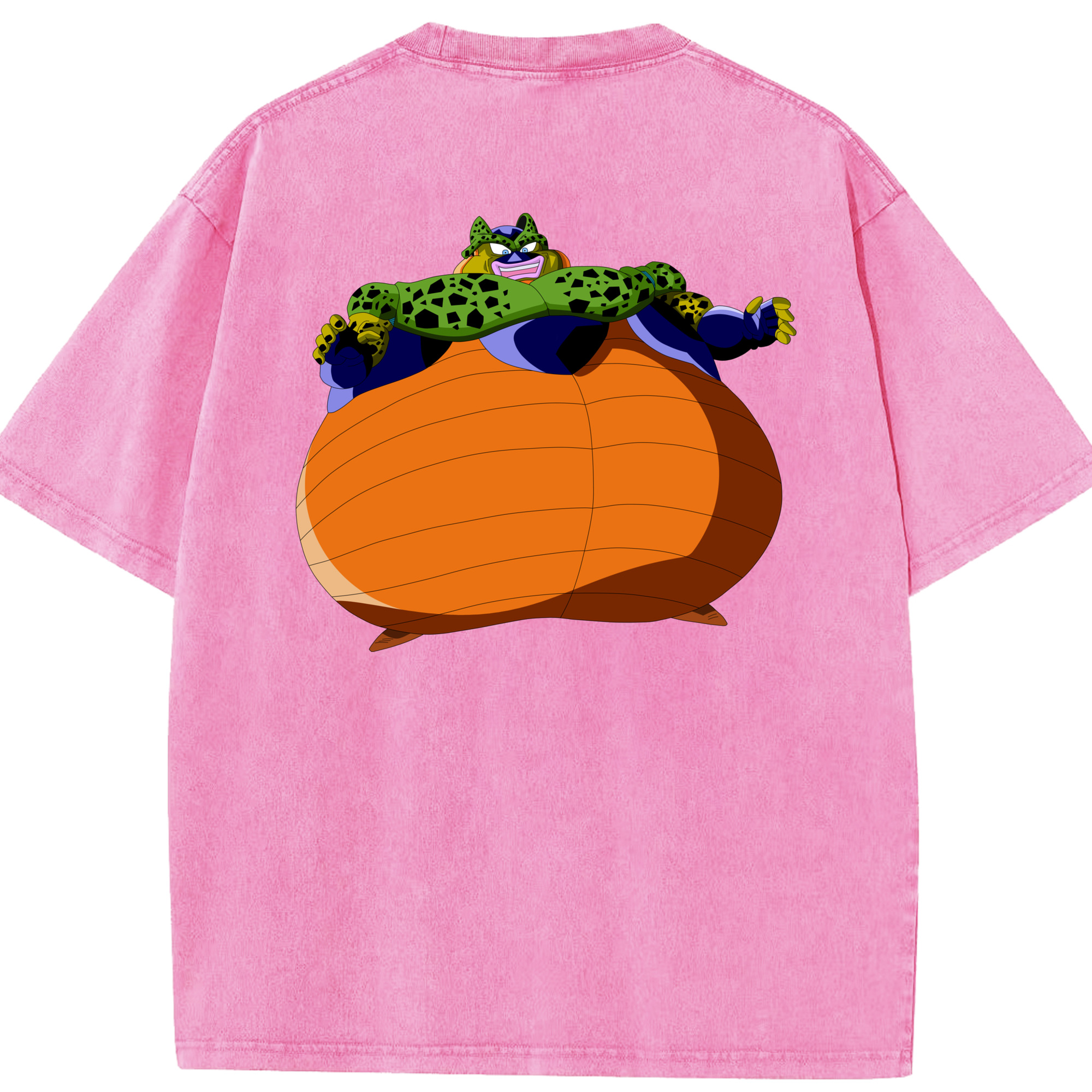 （画像用） ドラゴンボール セル DRAGON BALL Cell 綿100% ヴィンテージ風 半袖Tシャツ（背面プリント）